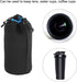 PATIKIL 3.9" ID x 9.8" H Camera Lens Bag, Drawstring Pouch with Thick Neoprene, Black, Blue