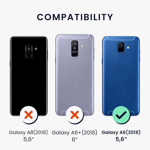 kwmobile Case for Samsung Galaxy A6 (2018) - Soft Slim Metallic TPU Silicone Cover - Metallic Grey