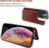ONETOP Compatible with iPhone 13 Pro Max Wallet Case, PU Leather Kickstand with Card Holder, Shockproof Cover (Brown)