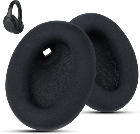 Fabric Replacement Ear Pads for Sony WH-1000XM4 Wireless Headphones, Compatible Earpads with Smooth Fabric & Memory Foam