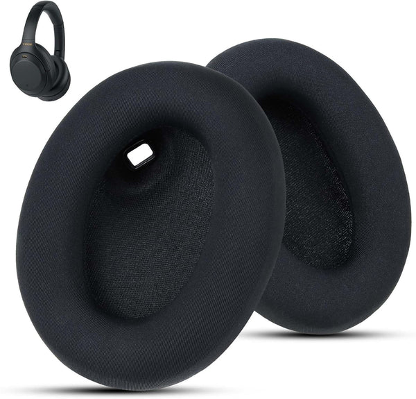 Fabric Replacement Ear Pads for Sony WH-1000XM4 Wireless Headphones, Compatible Earpads with Smooth Fabric & Memory Foam