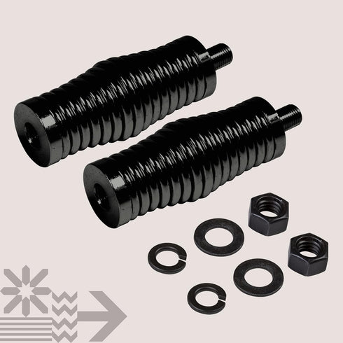 TRUE MODS 2pc Heavy-Duty LED Whip Light Mounting Base, Quick Release, Black Finish for Offroad UTV ATV