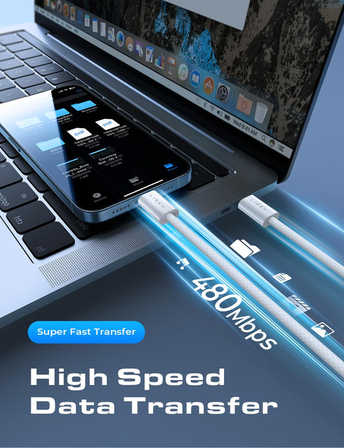 LISEN USB C to USB C Cable 3-Pack 6ft 60W, Fast Charging for iPad Pro 2024, iPhone 15 Pro Max Plus, Samsung S24 S23