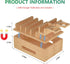 Bamboo Charging Stations for Multi Devices, Wood Desktop Docking Station Charger Organizer for Cell Phones, Tablets,