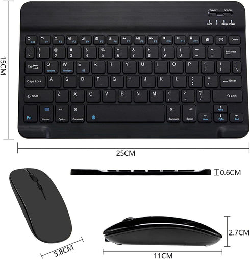 Computer Keyboard and Mouse Combo, Ultra Thin Wireless Keyboard with 3 Adjustable DPI Mouse for PC, Laptop