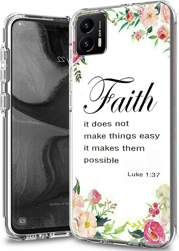 Shop Motorola Moto G 5G 2023 Clear Case: Dual Layer Hybrid TPU & PC, Shockproof, Bible Verse Pattern for Men & Women.