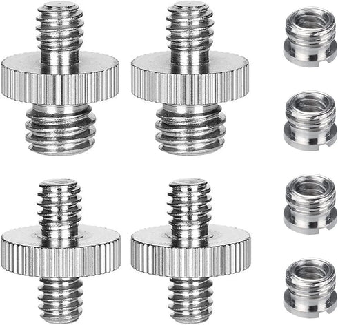 8PCS 1/4 Inch to 3/8 Inch Male Camera Screw Mount Adapter, Tripod Screw Adapter Set