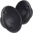 Magnadyne 4 Inch Black Dual Cone Audio Speakers with Grills and Mount Screws
