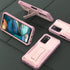 ExoGuard Rubber Shockproof Case for Samsung Galaxy A03S 5G, with Screen Protector and Built-in Kickstand (Pink)