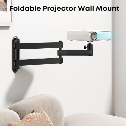 IMtKotW 11LBS 1/4" Size,360 Foldable Projector Wall Mount,Ceiling Wall Projector Mount,Universal Heavy Duty Mount