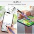 MEKO Stylus Pens for Touch Screens - 2 in 1 Universal Disc Stylus with 6 Replacement Tips - Blue/Silver