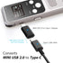 USB C to Mini USB Adapter, Type C Female to Mini USB 2.0 Male Connector for GoPro Hero 3+, MP3 Players, 2-Pack Black