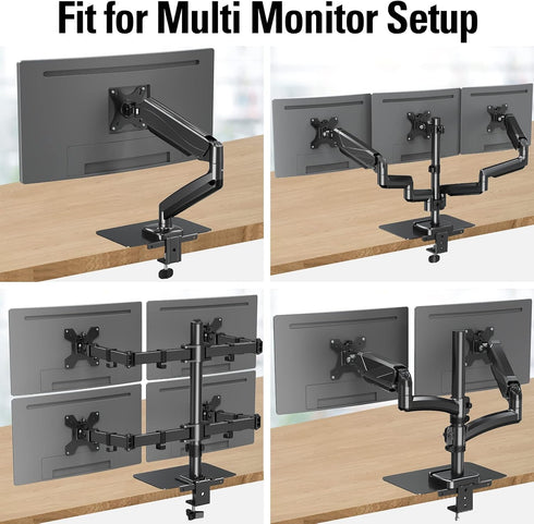 MOUNTUP Monitor Mount Reinforcement for Tempered Glass Desk, Monitor Arm Plate, Steel Bracket for Thin and Most Fragile