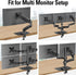 MOUNTUP Monitor Mount Reinforcement for Tempered Glass Desk, Monitor Arm Plate, Steel Bracket for Thin and Most Fragile