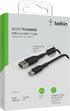 Belkin BoostCharge 1M Braided USB-C to USB-A Cord - Black for iPhone 15, Samsung Galaxy S24, Note20, Google Pixel 7/8,