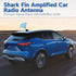 SZSAUTO 12V Shark Fin Amplified FM AM Car Radio Antenna, Vehicle Roof Mount Replacement Antenna with Power Wire for Car