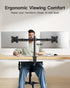 HUANUO Dual Monitor Mount for 2 Monitors up to 30 inches, Heavy Duty Stand with Adjustable Arm