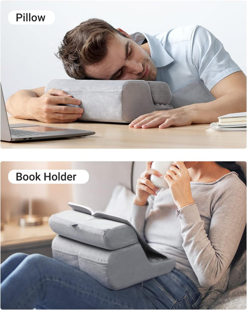 UGREEN Tablet Pillow Stand for Lap, Soft Holder Bed with 3 Viewing Angles Adjustable Home Office Accessories Compatible