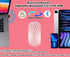 Wireless Bluetooth Keyboard and Mouse Set, Dual Rechargeable (Pink)