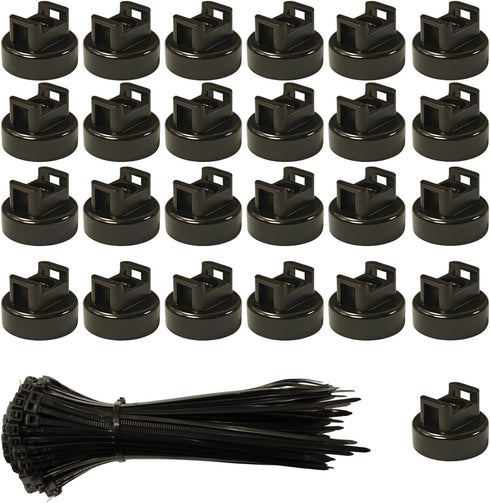 Ziuipuv Magnetic Cable Zip Tie Mounts, 25 Pcs Magnets with 100 Pcs Cable