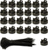 Ziuipuv Magnetic Cable Zip Tie Mounts, 25 Pcs Magnets with 100 Pcs Cable