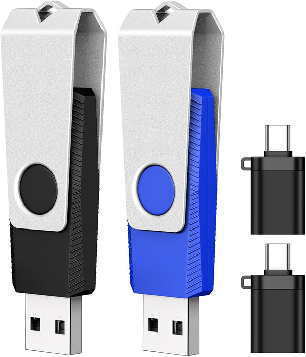 TEWENE 32GB USB Flash Drive 2-Pack Thumb Drive USB 2.0 Flash Drives (&2PCS