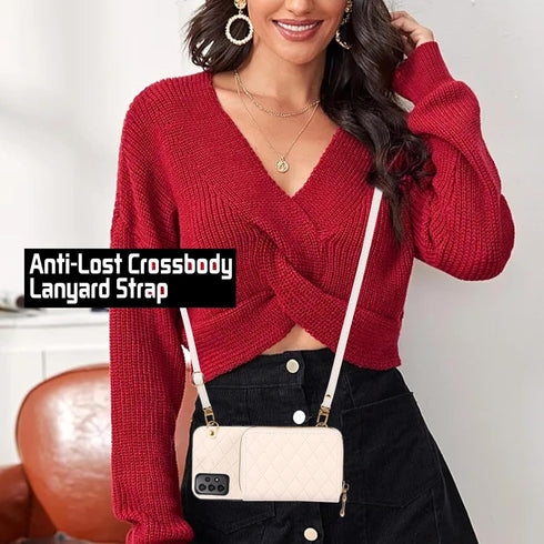 Furiet Detachable Crossbody Strap Wallet Case for Samsung Galaxy A23 5G/4G, with Zipper Purse, Multi Card Slots and PU