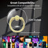 Clear Gold Phone Holder Ring Grips, Transparent Finger Ring Stand for iPhone Samsung Galaxy, 5-Crystal