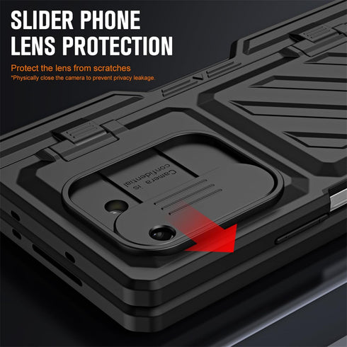 Heavy Duty Case for Samsung Galaxy Z Fold 5 - Rugged Shockproof Full Protective Cover with S Pen Holder