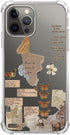 Aesthetic Abstract Butterfly Collage Case for iPhone 13 Pro Max, Vintage Clear Design, Trendy TPU Bumper