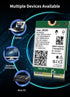 WiFi 7 Wireless Card Intel BE200 NGW, Bluetooth 5.4, 5800Mbps M.2/NGFF Network Support Windows 10/11 (64bit), Linux,