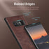 Salawat Slim PU Leather Case for Galaxy Note 8, Vintage Shockproof Lightweight Soft TPU Bumper Protective Cover (Dark