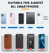 SHANSHUI Ultra Slim Phone Card Holder, Silicone Sticky Wallet Stand for Back of Phone, Black, Compatible with iPhone &