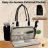 15.6 Inch Teacher Tote Bag for Women with Large Cup Holder& Laptop Compartment, Utility Work Tote Bag with Internal