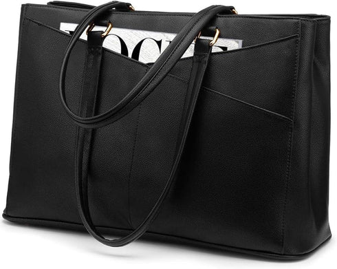 LOVEVOOK Laptop Tote Bag for Women 15.6 Inch Waterproof Leather Computer Bags Business