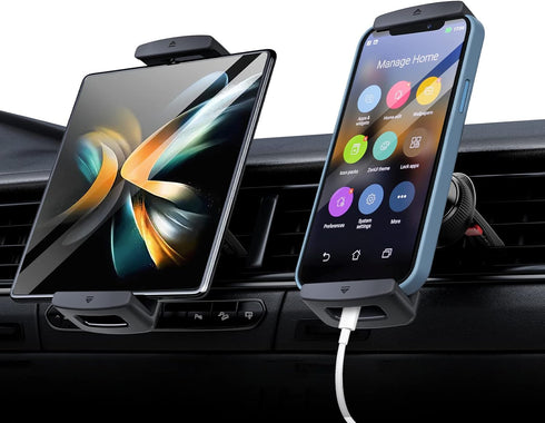 iPad Mini Car Mount, 360° Rotatable Air Vent Tablet Mount for Car, Fits iPad Pro Air Mini, iPhone 15 14 Pro Max