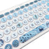 Silicone Keyboard Cover Skin for Logitech K380/Pebble Keys 2, Gray Blue Flowers