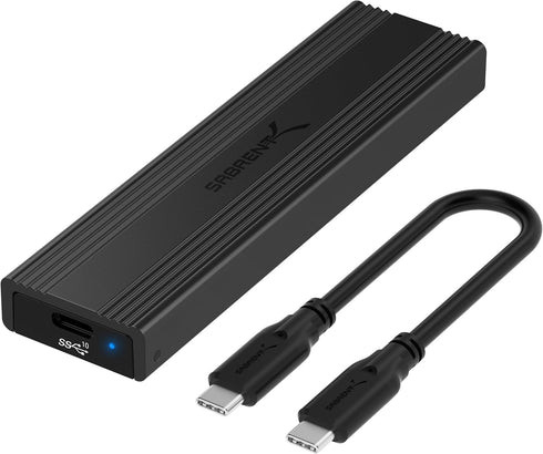 SABRENT USB 3.2 10Gbps Type C Tool Free Enclosure for M.2 PCIe NVMe and SATA SSDs, EC-SNVE
