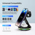 Foldable 3 in 1 Charging Station for iPhone, Magnetic Charger Stand for iPhone 15 14 13 12 11 X Pro Max, Watch, AirPods