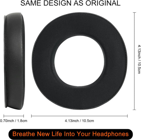 GVOEARS Cooling Gel Ear Pads, Replacement Cushions for Beyerdynamic DT770, DT880, DT990, Sport Fabric Exterior, Black
