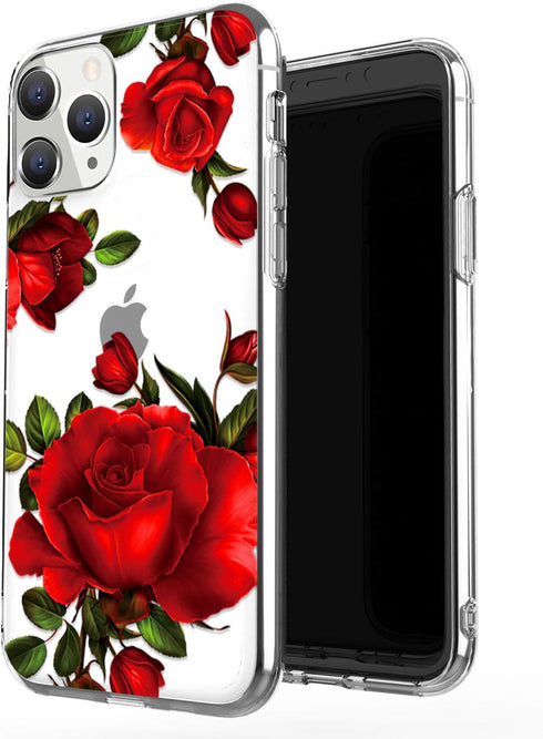 JAHOLAN iPhone 11 Pro Max Case, Clear Cute Design, Flexible Bumper TPU Soft Rubber Silicone Cover for 6.5 inch 2019 -