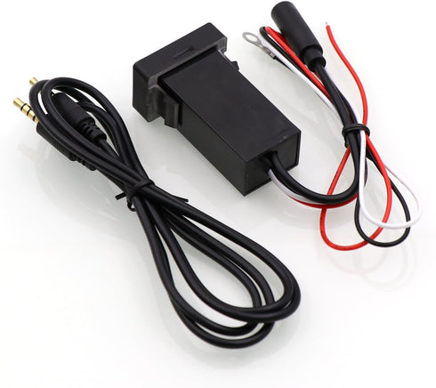 Car Bluetooth Music Adapter Module - Panel Installation AUX Output Use for Toyota, Camry, Corolla, Yaris, RAV4, Reiz,