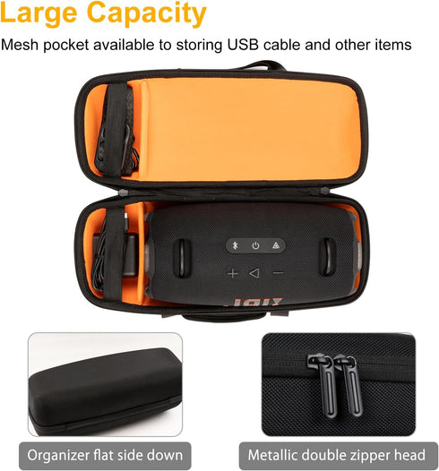 Hard Case for JBL Xtreme 4/Xtreme 3 Bluetooth Speaker - Travel Storage Holder Bag with Shoulder Strap