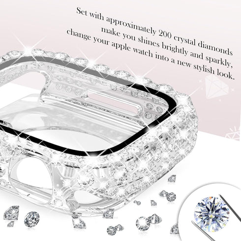 Surace 2 1 11 10 10 11 42mm, in Waterproof Bling Case Compatible for Apple Watch Series Series Screen Protector, Lace