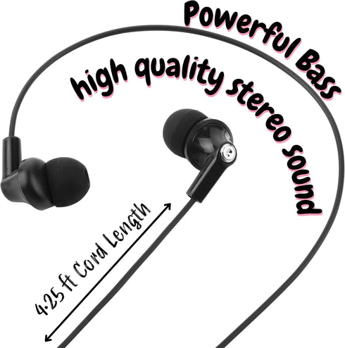 Mr. Pen Ear Bud with Microphone - 4.25 Ft, 3.5mm Jack, Wired Earphones, in Ear Headphones, Earbuds with Microphone