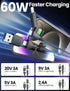 Coiled USB C Cable, 3FT 2 in 1 iPhone 15 Car Charger Cord, 60W Fast Charging for iPhone 15/15 Pro/Samsung Galaxy