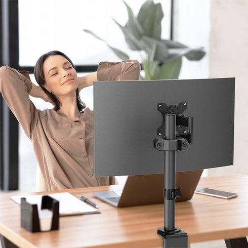 PUTORSEN Universal VESA Pole Mount, Full Motion TV Pole Mount Fits 17 to 32 inch Screens, with Removable 75mm and 100mm