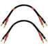 CESS-037-1f Banana Plug Male to Male Speaker Cable, 12 Gauge 680 Strand Count Silicone Soft Wire, 2 Cables