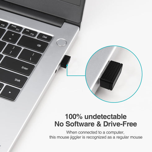 reiie Mouse Jiggler,Undetectable USB Mouse Mover Shaker, Wiggler Keep PC Awaking,Prevent PC Entering Sleep,Simulate