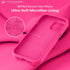 LOVE 3000 Premium Silicone Case for iPhone 14 Pro, Soft Anti-Scratch Microfiber Lining, Hot Pink
